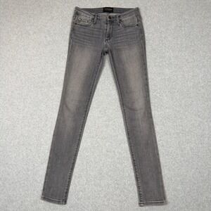 Black Orchid Jude Mid Rise Super Skinny Jeans Low Rise Grey Wash Size 24